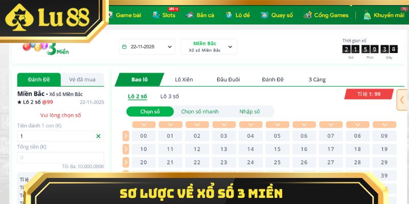 Sơ lược về xổ số 3 miền