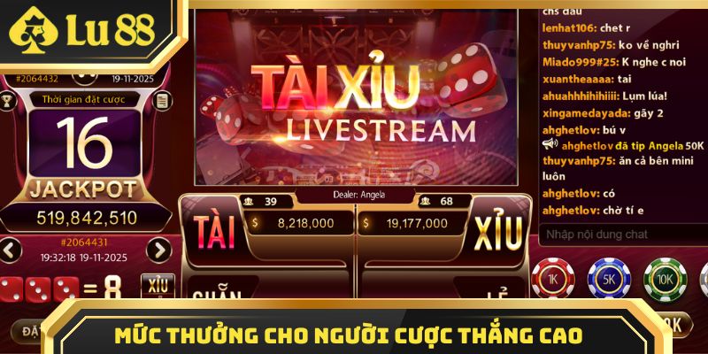 Thưởng khi chơi thắng siêu cao